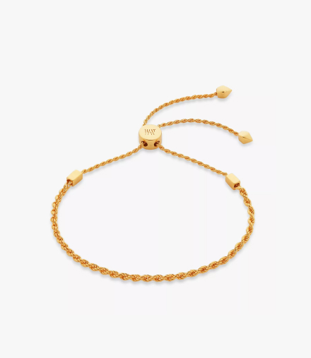 Monica Vinader Corda Fine Chain Bracelet, Gold, £89.60